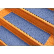Bungalow Flooring Aqua Shield Medium Blue Fall Day Stair Tread WDK1432